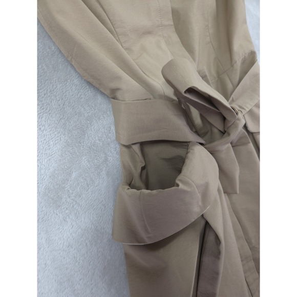 Carolina Herrera Dress Womens 10 Fit and Flare Belted Tan - Picture 10 of 14